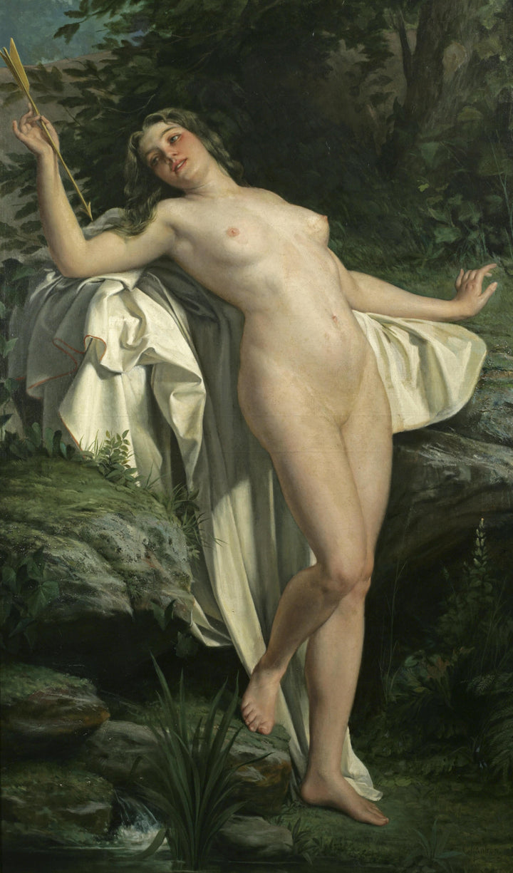Diane Au Bain by Alexandre-Jacques Chantron — hand-painted cultural oil painting reproduction on canvas