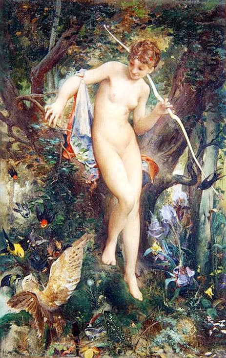 Diane by Luc-Olivier Merson — hand-painted cultural oil painting reproduction on canvas