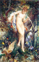 Diane by Luc-Olivier Merson — fantasy oil painting wall art, Symbolism