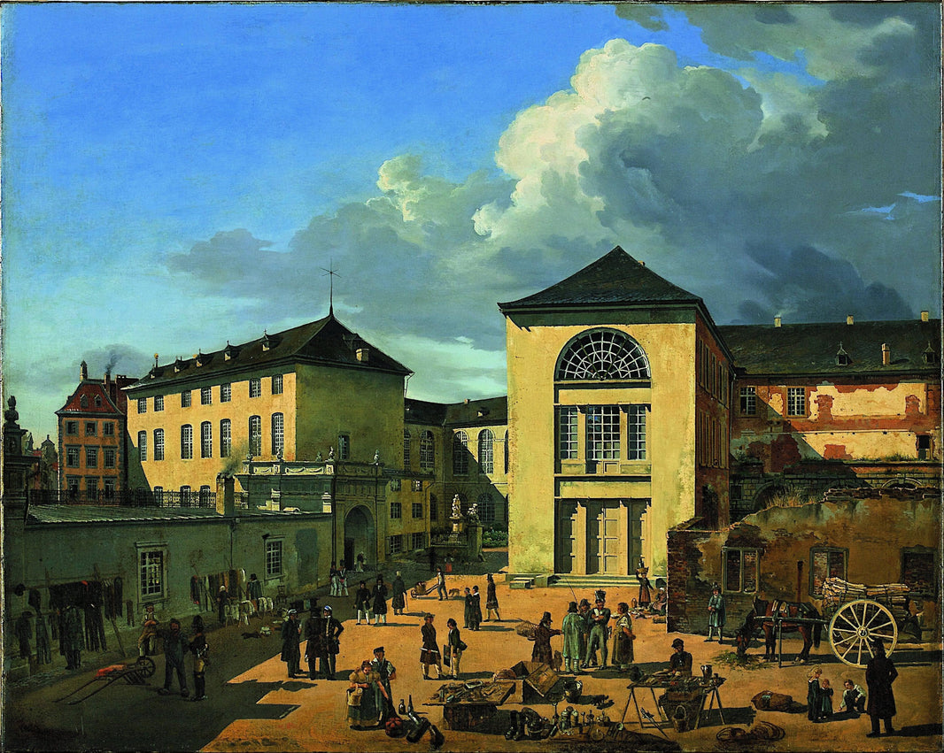 Die alte Akademie in Düsseldorf by Andreas Achenbach — hand-painted architectural oil painting reproduction on canvas