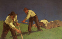 Die Bergmäher by Albin Egger-Lienz — hand-painted landscape oil painting reproduction on canvas