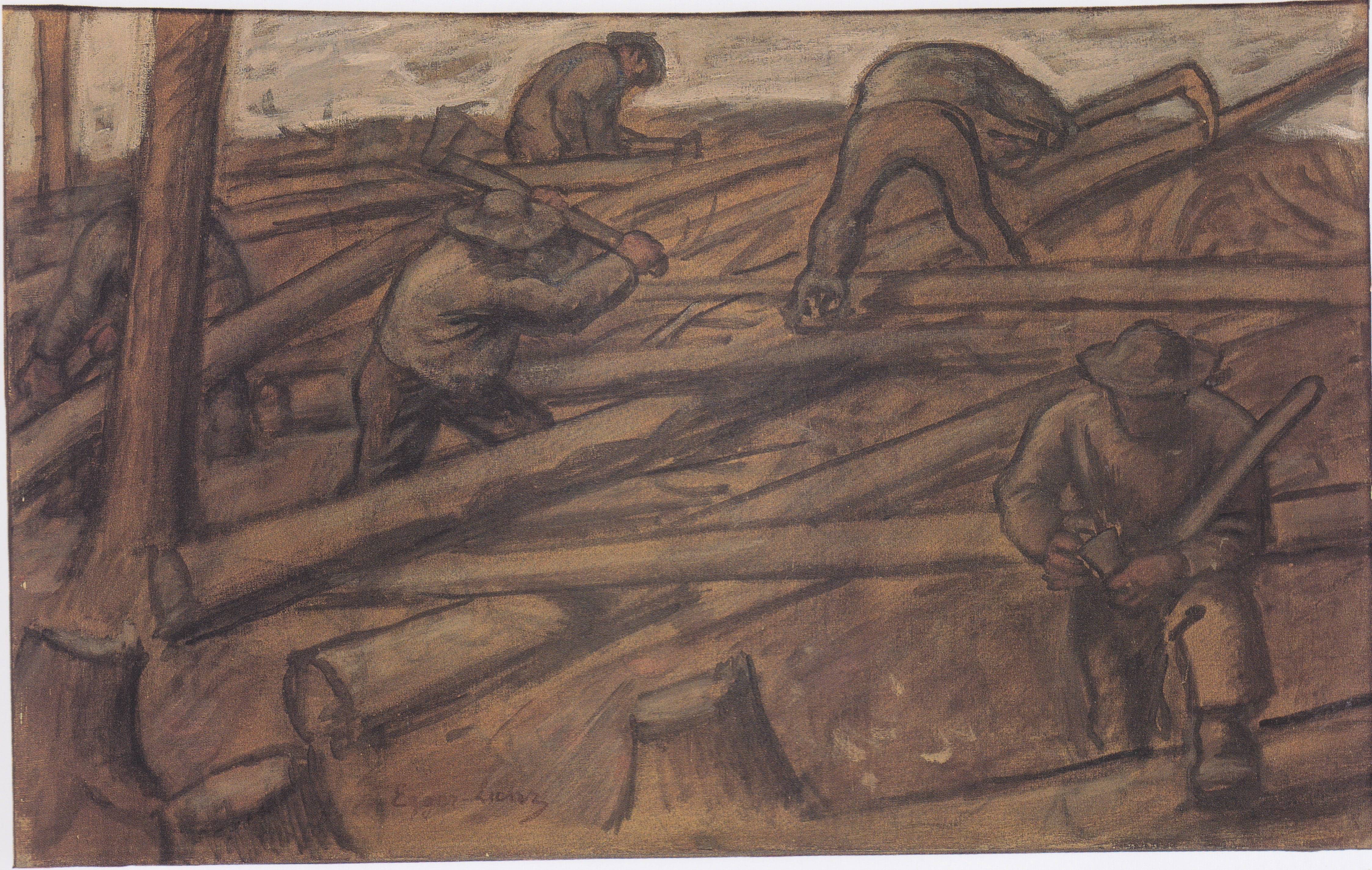 Die Holzfäller - Albin Egger-Lienz