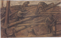 Die Holzfäller by Albin Egger-Lienz — hand-painted landscape oil painting reproduction on canvas