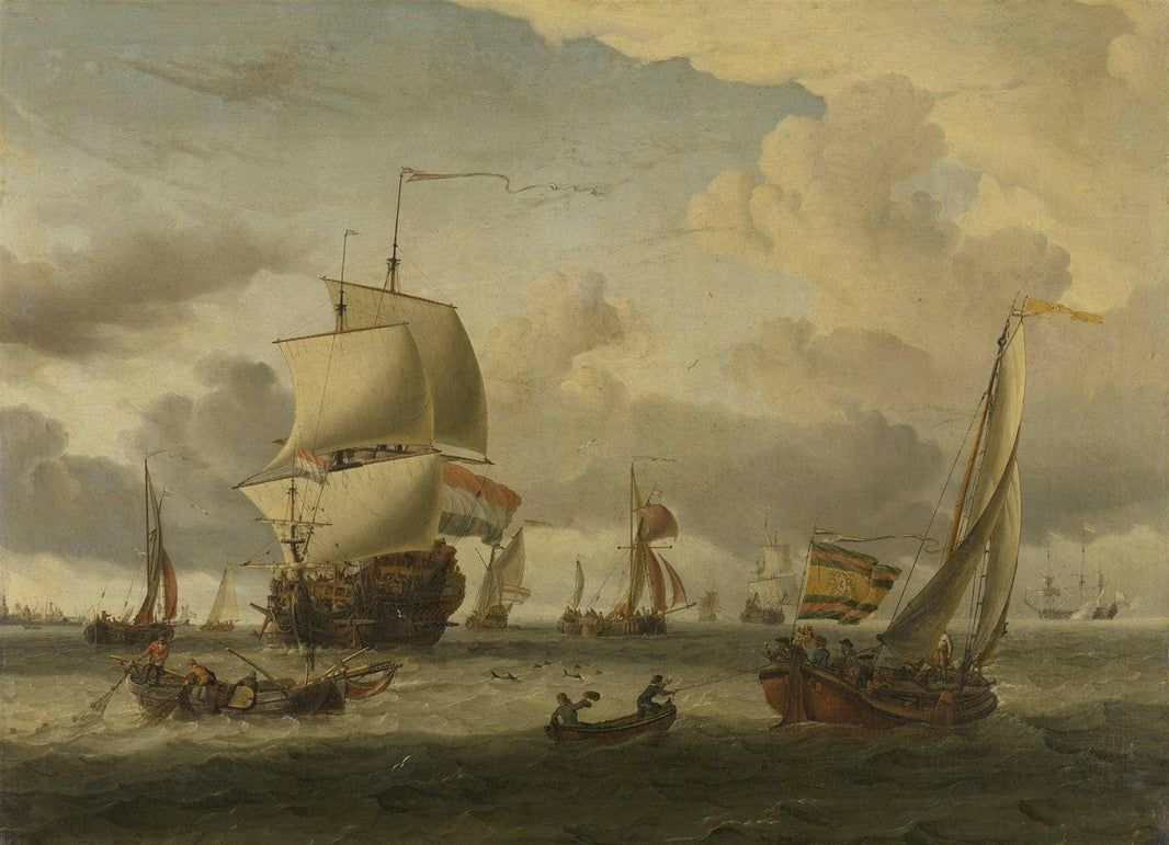 Die Reede Von Enkhuizen by Abraham Storck — hand-painted seascapes oil painting reproduction on canvas