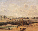 Dieppe, Dunquesne Basin, Low Tide, Sun, Morning by Camille Pissarro — city oil painting wall art, Impressionism