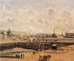 Dieppe, Dunquesne Basin, Low Tide, Sun, Morning - Camille Pissarro