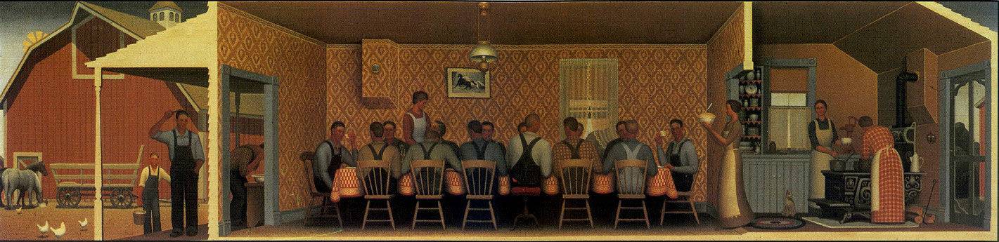 Dinner for Threshers - Grant Wood