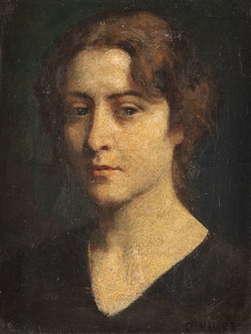 Portrait of a lady (Alzire Irma Maillart, née Demontreille?) - Diogène Maillart