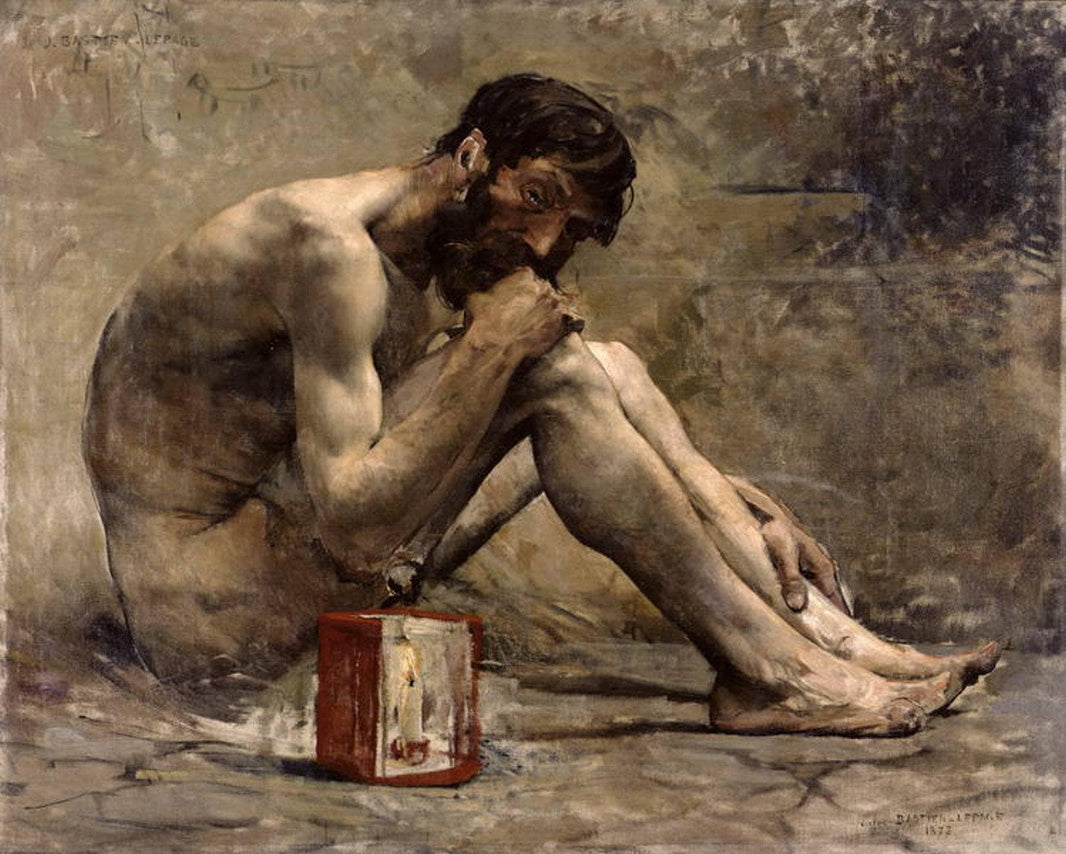 Diogenes by Jules Bastien-Lepage — hand-painted portrait oil painting reproduction on canvas