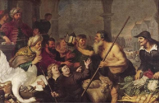 Diogenes searches for a man by Cornelis de Vos — hand-painted cultural oil painting reproduction on canvas