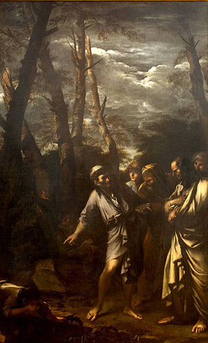 Diogenes Throwing Away His Drinking Cup. - Salvator Rosa