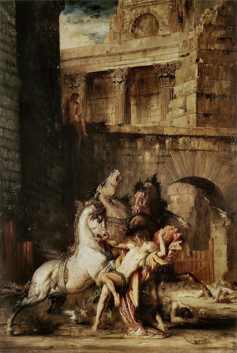 Diomedes Being Eaten by his Horses on gallery wrap