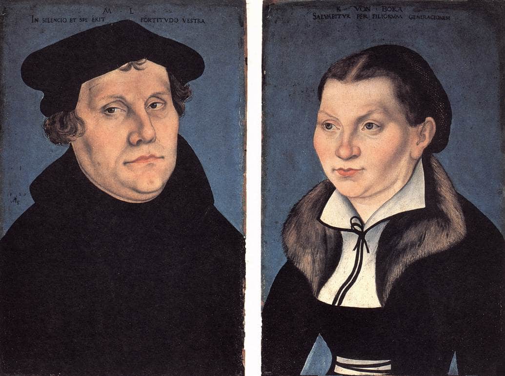 Diptych with the Portraits of Martin Luther and his Wife - Lucas Cranach the Elder