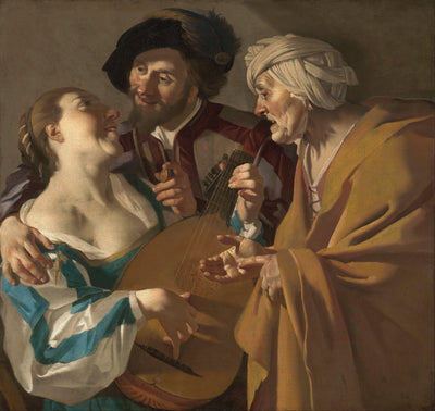 The Procuress by Dirck van Baburen — oil painting reproduction