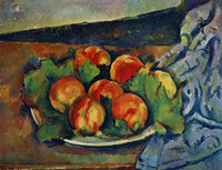 Dish of Peaches by Paul Cezanne — hand-painted photography oil painting reproduction on canvas