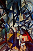 Disjunction of forms by Olga Rozanova — shapes oil painting wall art, Cubo Futurism