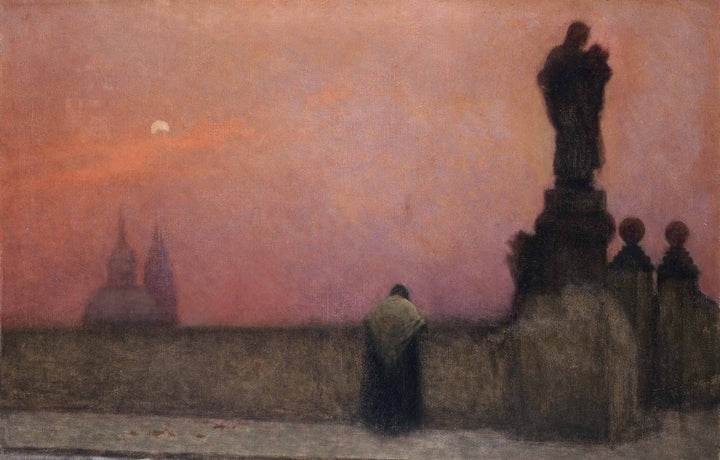 Dusk by Jakub Schikaneder — hand-painted landscape oil painting reproduction on canvas