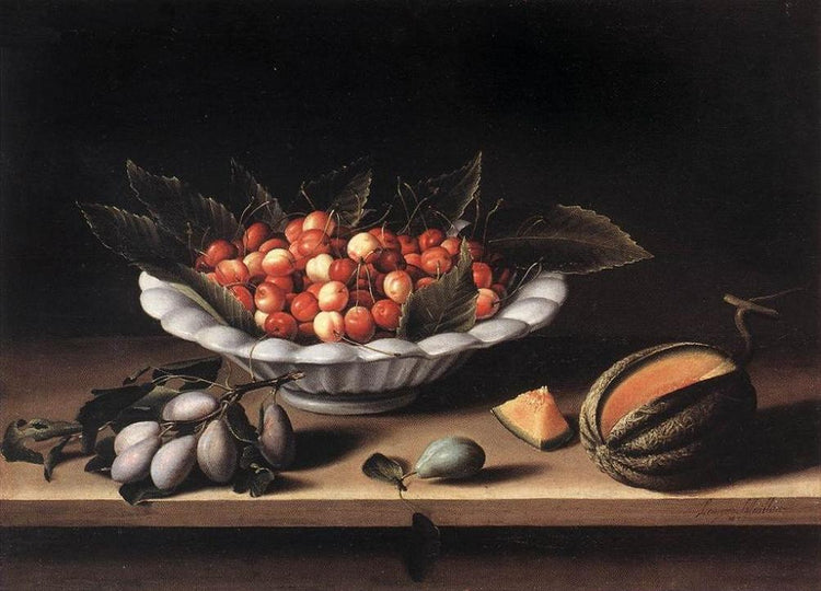 Cup of Cherries and Melon - Louise Moillon