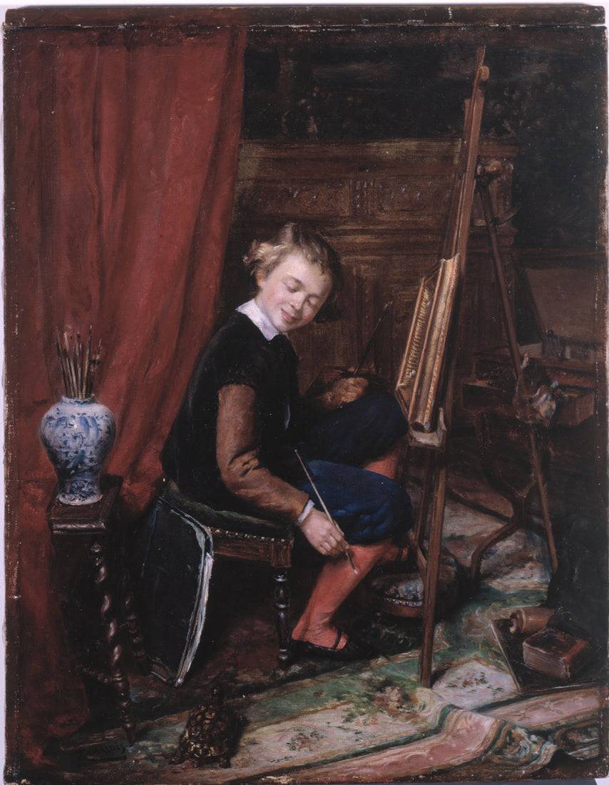 Distraction by Eduardo Zamacois, hand-painted portrait oil painting reproduction on canvas