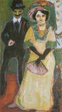 Dodo and Her Brother by Ernst Ludwig Kirchner — male oil painting wall art, Expressionism