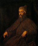 Doge Alvise Mocenigo by Tintoretto — hand-painted portrait oil painting reproduction on canvas