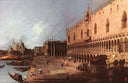 Doge's Palace by Canaletto — hand-painted architectural oil painting reproduction on canvas