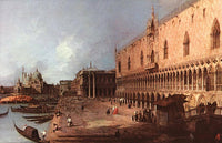 Doge's Palace by Canaletto — hand-painted architectural oil painting reproduction on canvas