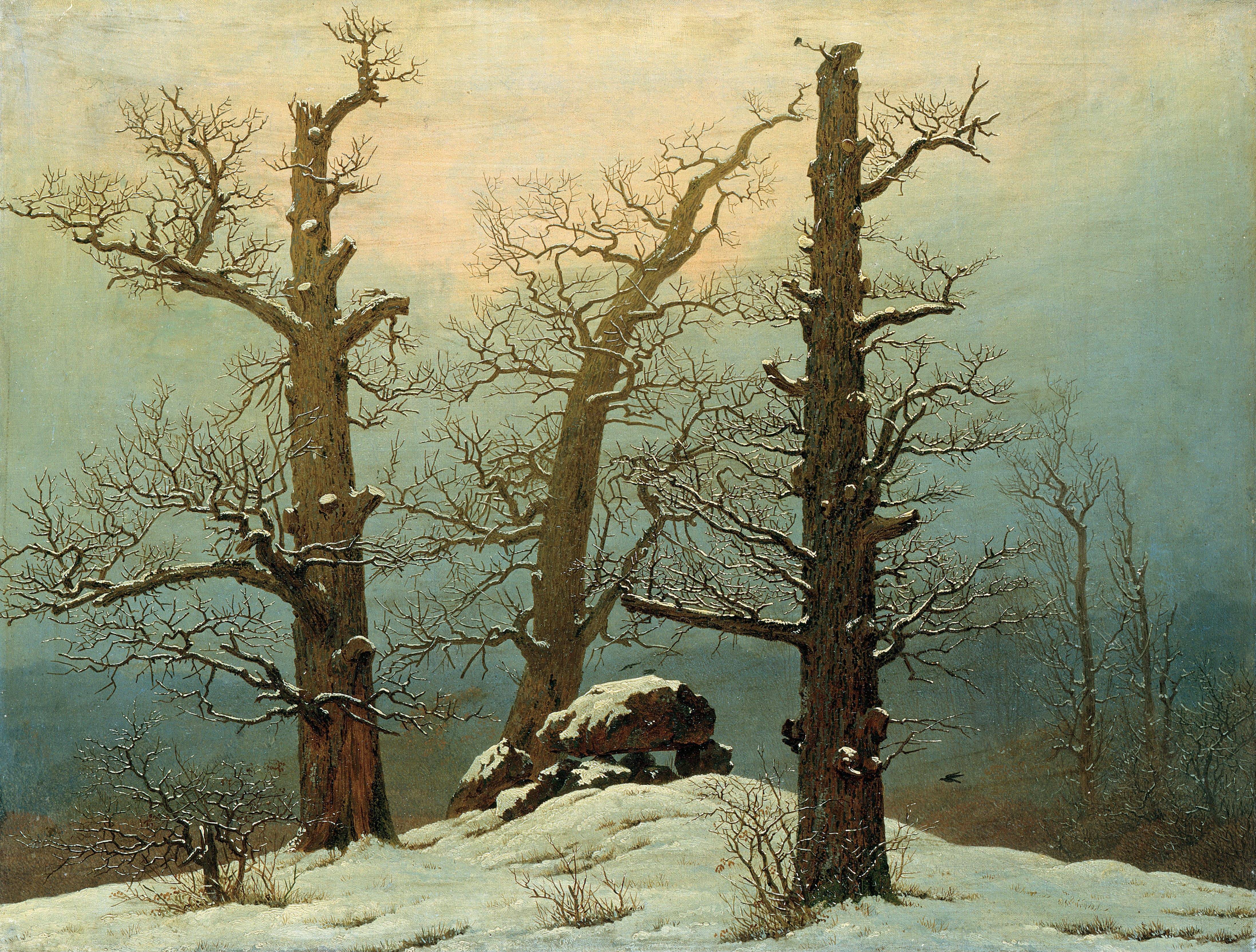 Dolmen in snow - Caspar David Friedrich