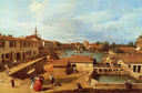 Dolo on the Brenta by Canaletto — hand-painted architectural oil painting reproduction on canvas