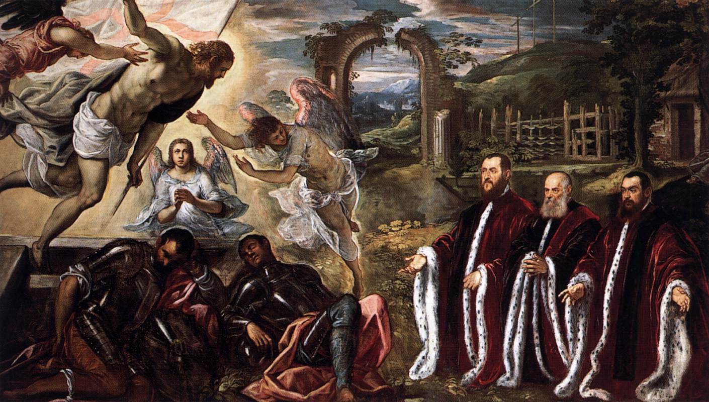 Resurrection and Three Avogadri - Domenico Tintoretto