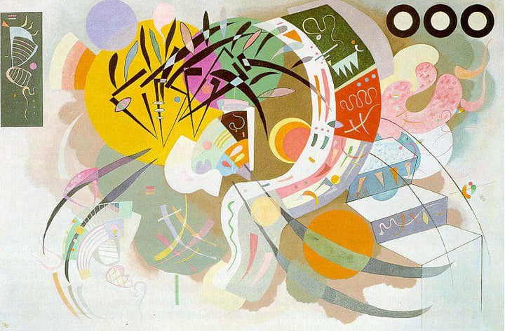 Dominant curve by Wassily Kandinsky — hand-painted abstract oil painting reproduction on canvas