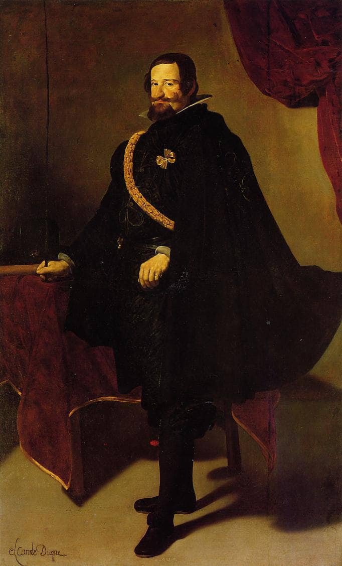 Don Gaspde Guzman, Count of Olivares and Duke of San Lucla Mayor by Diego Velazquez — hand-painted portrait oil painting reproduction on canvas