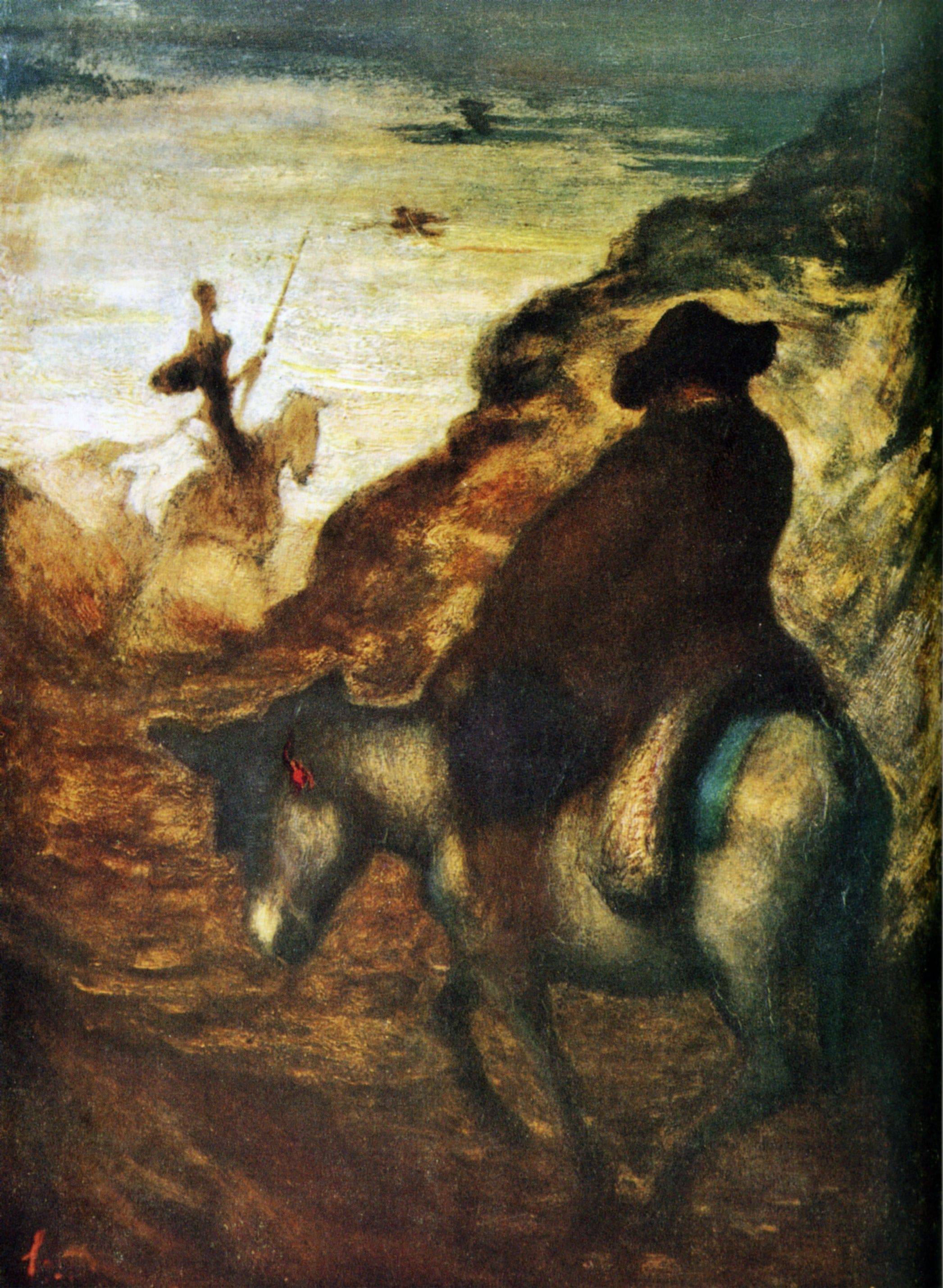 Don Quixote and Sancho Pansa - Honore Daumier