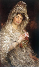 Doña Lola by José Garnelo — male oil painting wall art, Naturalism