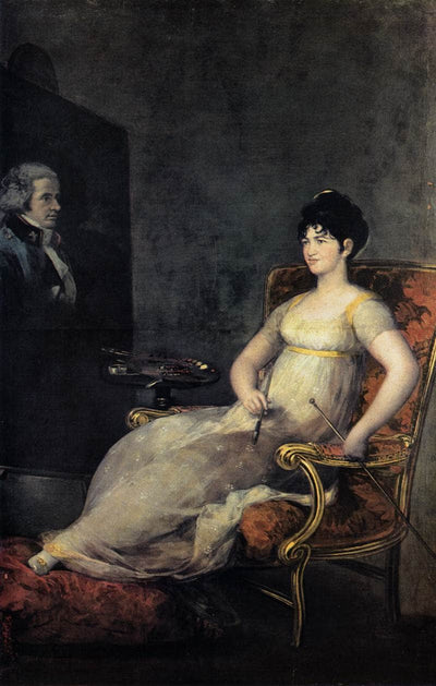 Dona María Tomasa Palafox, The Marquesa de Villafranca Painting her Husband in home office