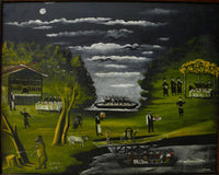 Donkey Bridge by Niko Pirosmani — hand-painted landscape oil painting reproduction on canvas