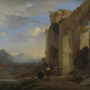 Donkey drivers at an Italian ruin