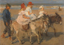 Donkey Riding Along The Beach by Isaac Israels — hand-painted portrait oil painting reproduction on canvas