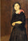 Dorelia in a Black Dress in apartment
