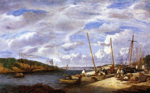 Douarnenez, Fishing Boats at Dockside - Eugene Boudin