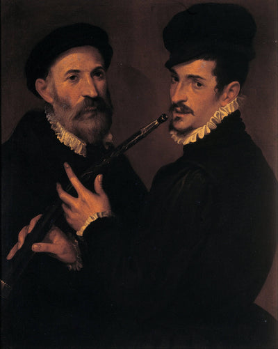 Double Portrait of Musicians by Bartolomeo Passerotti — oil painting reproduction