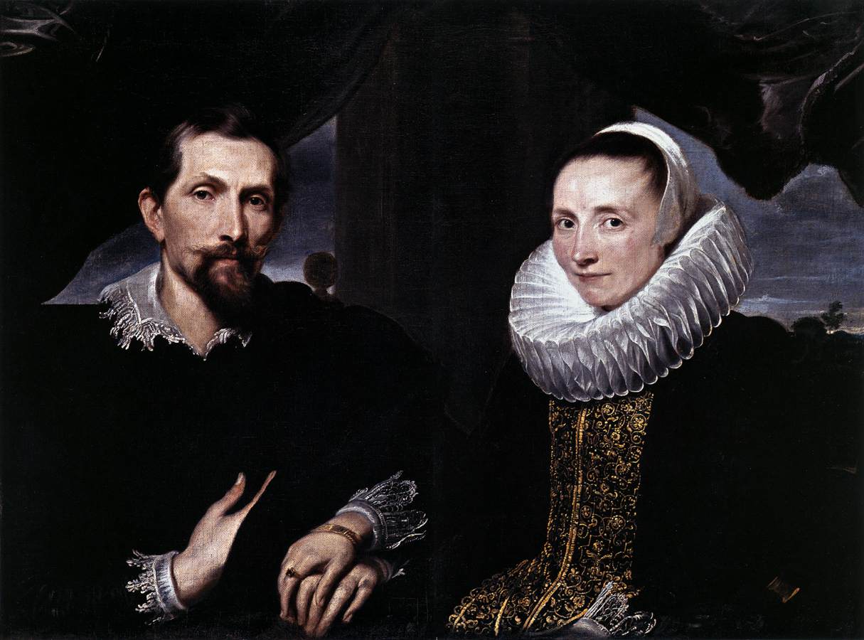 Double Portrait of the Painter Frans Snyders and his Wife - Anthony van Dyck