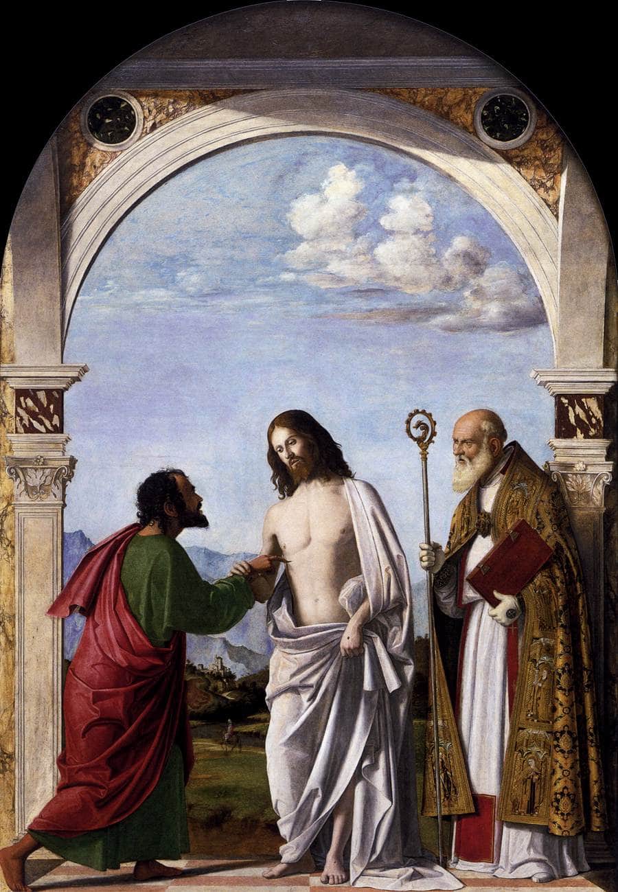 Doubting Thomas with St. Magnus - Cima da Conegliano