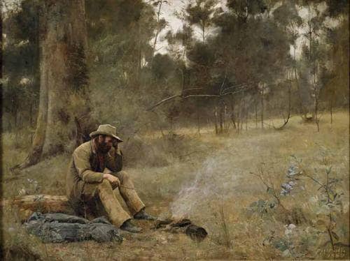 Down on his luck by Frederick McCubbin — hand-painted landscape oil painting reproduction on canvas