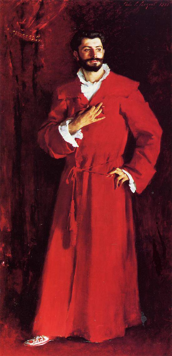 Dr. Pozzi at Home by John Singer Sargent, hand-painted portrait oil painting reproduction on canvas