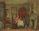 Drafting the Letter by Edward Lamson Henry — hand-painted still oil painting reproduction on canvas