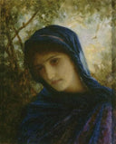 Dream at dusk by Ernest Hébert — hand-painted portrait oil painting reproduction on canvas