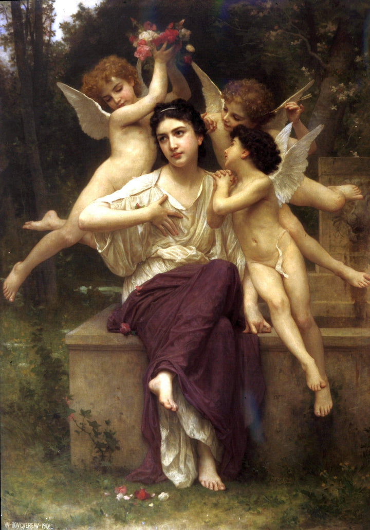 Dream of Spring by William-Adolphe Bouguereau — hand-painted cultural oil painting reproduction on canvas