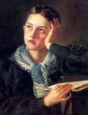 Dreamer by Orest Kiprensky — female oil painting wall art, Romanticism