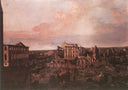 Dresden, the Ruins of the Pirnaische Vorstadt by Bernardo Bellotto — hand-painted architectural oil painting reproduction on canvas
